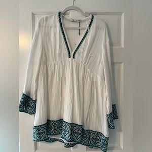 New with tags Zara Mini Dress with Bell Sleeves